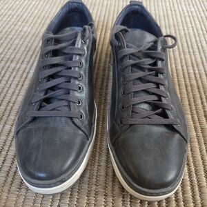 Aldo Dark Gray Leather Sneakers
